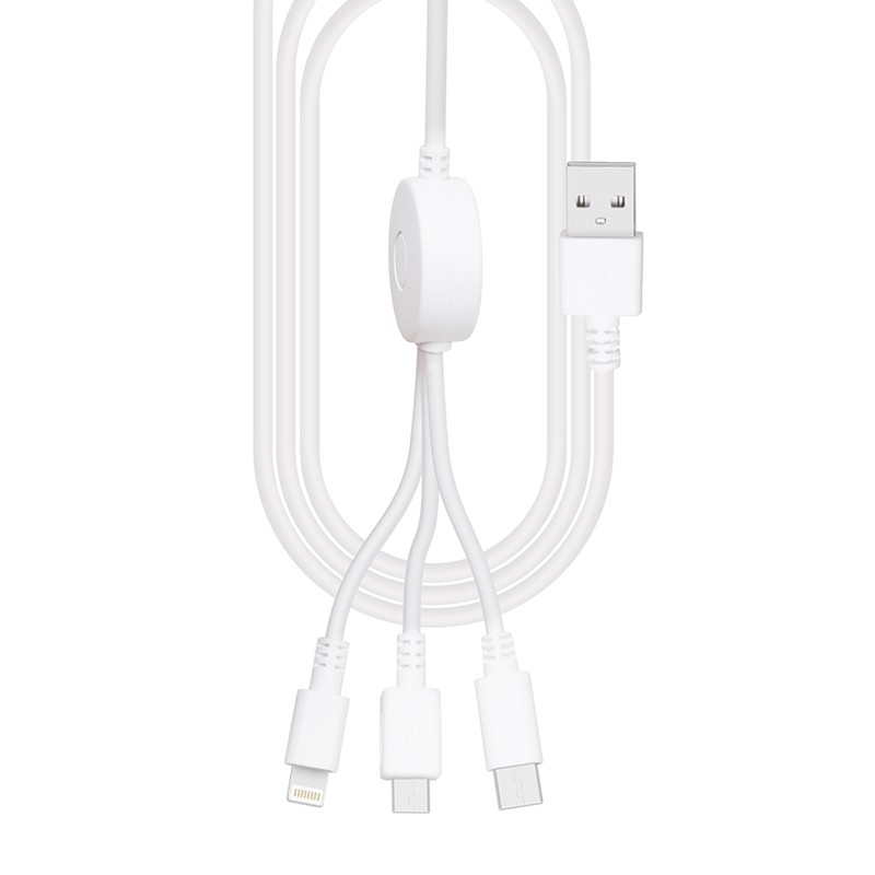 USB-A-zu-Typ-C-, Lightning- und Micro-Kabel