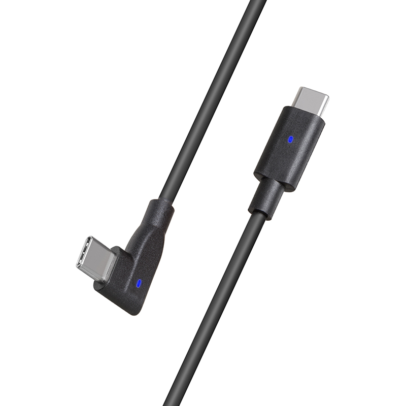 240-W-USB-C-zu-rechtwinkliges USB-C-Kabel mit Leuchtanzeige