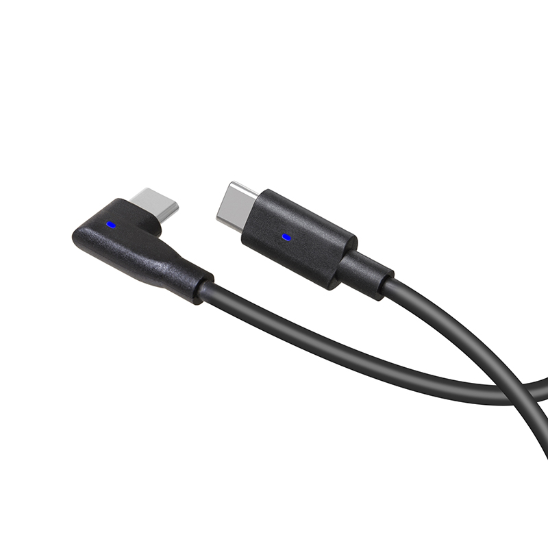 240-W-USB-C-zu-rechtwinkliges USB-C-Kabel mit Leuchtanzeige