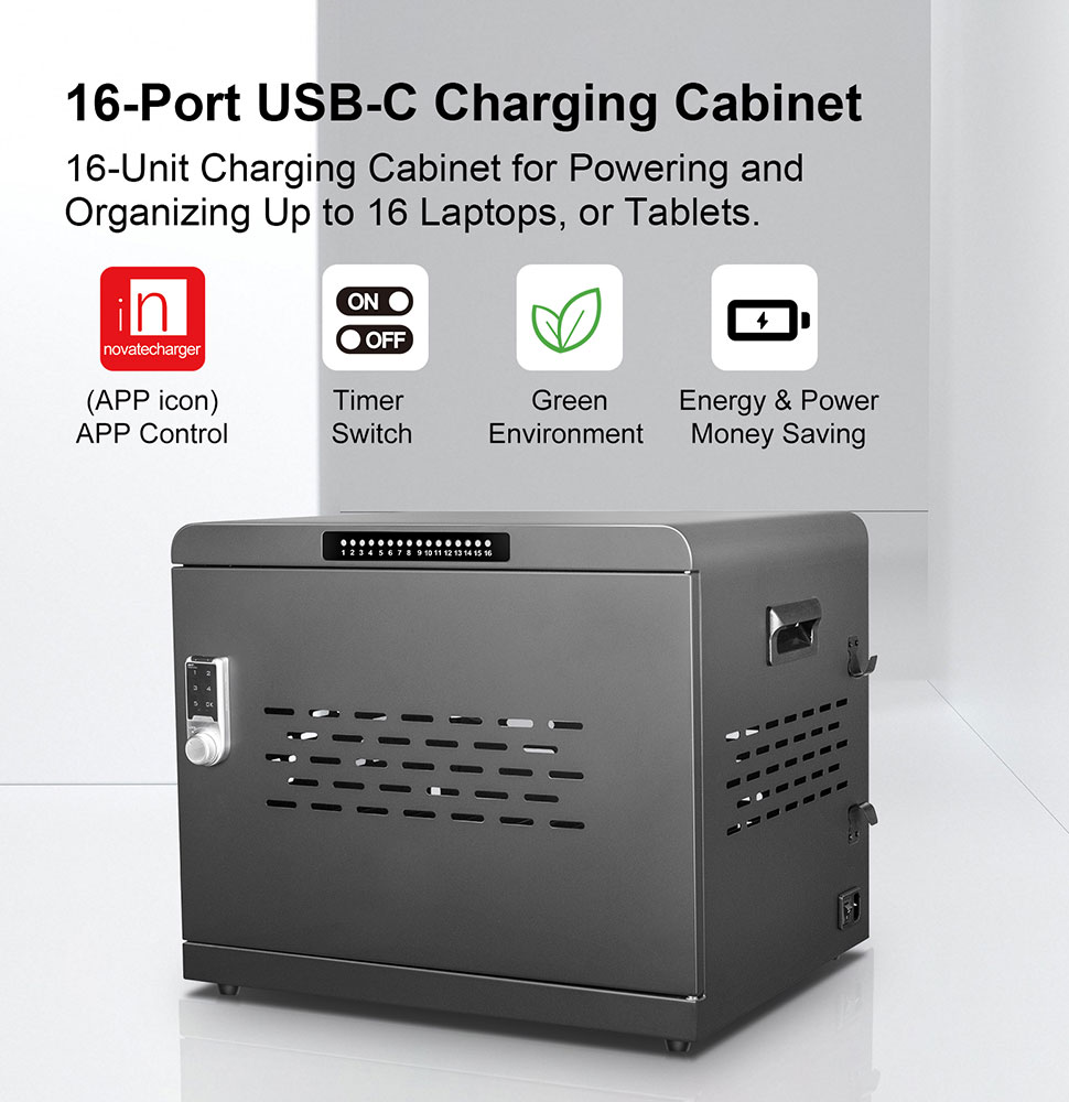 1000W 16 Ports USB-C Charging Cabinet