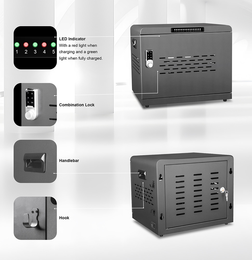1000W 16 Ports USB-C Charging Cabinet