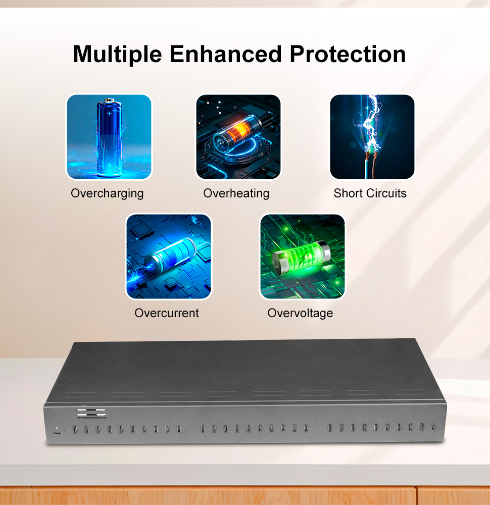 1000W 30-Port USB-C Charging Station