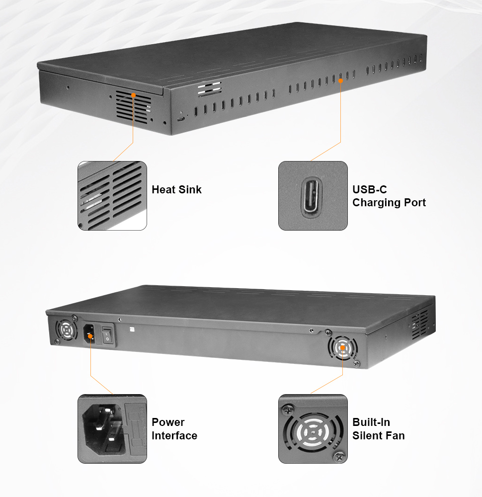 1000W 30-Port USB-C Charging Station